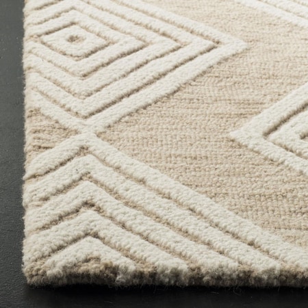 Safavieh 6 x 6 ft. Contemporary Blossom Hand Tufted Area Rug Beige & Ivory BLM111B-6SQ